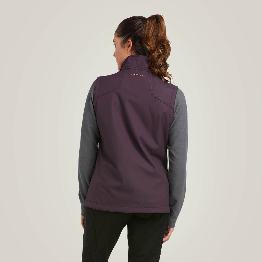 Rebar Stretch Canvas Softshell Vest Women - PLUM PERFECT