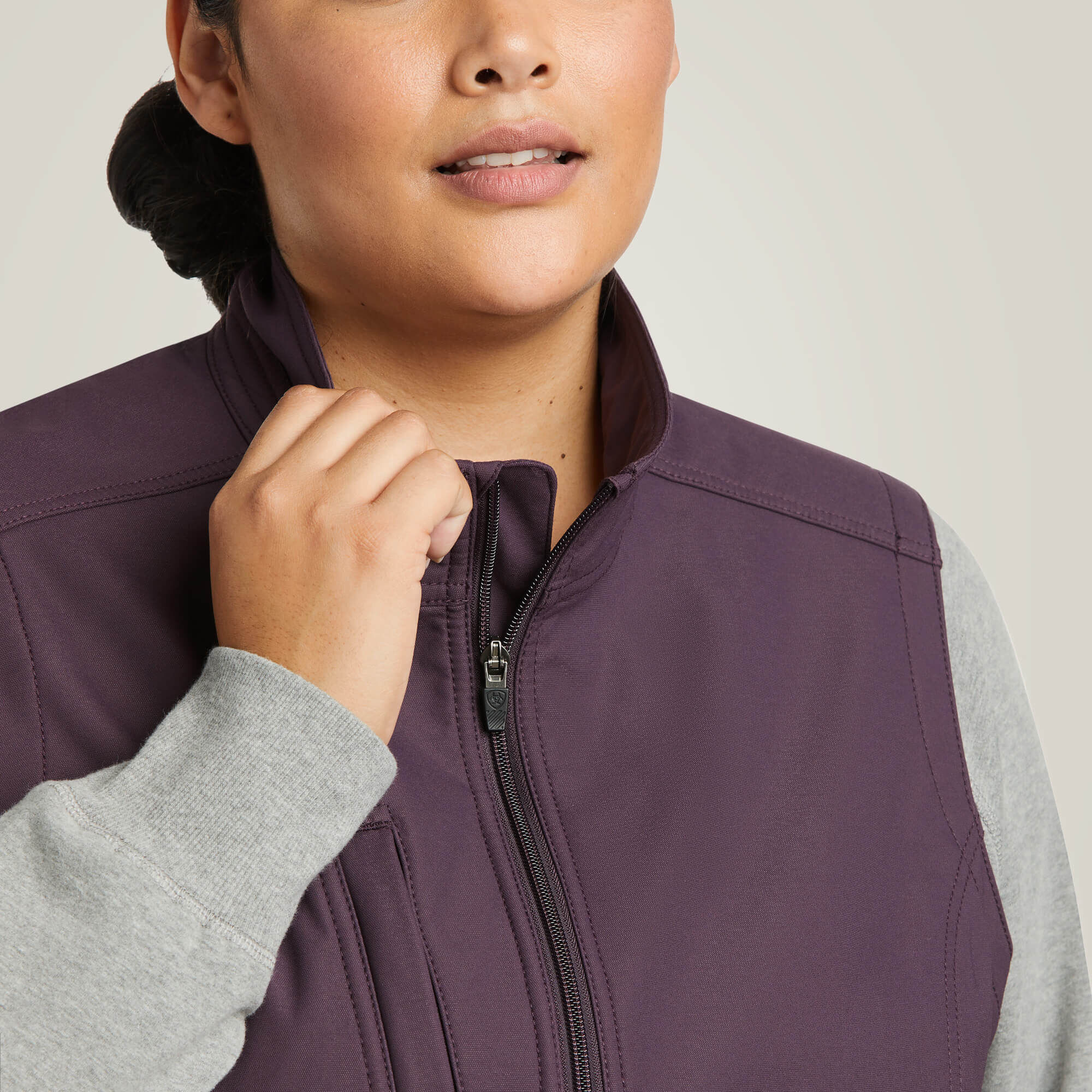 Rebar Stretch Canvas Softshell Vest Women - PLUM PERFECT