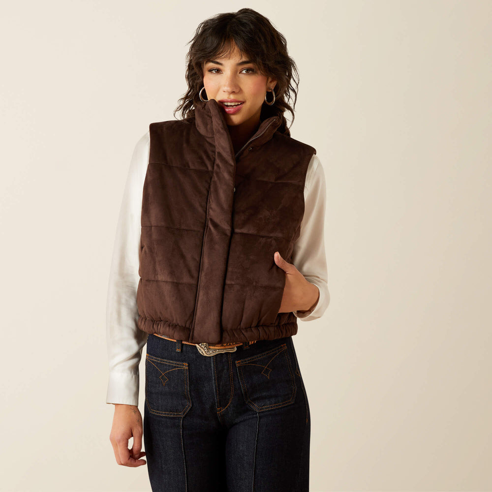 Swirls Faux Leather Vest Women - MOLE