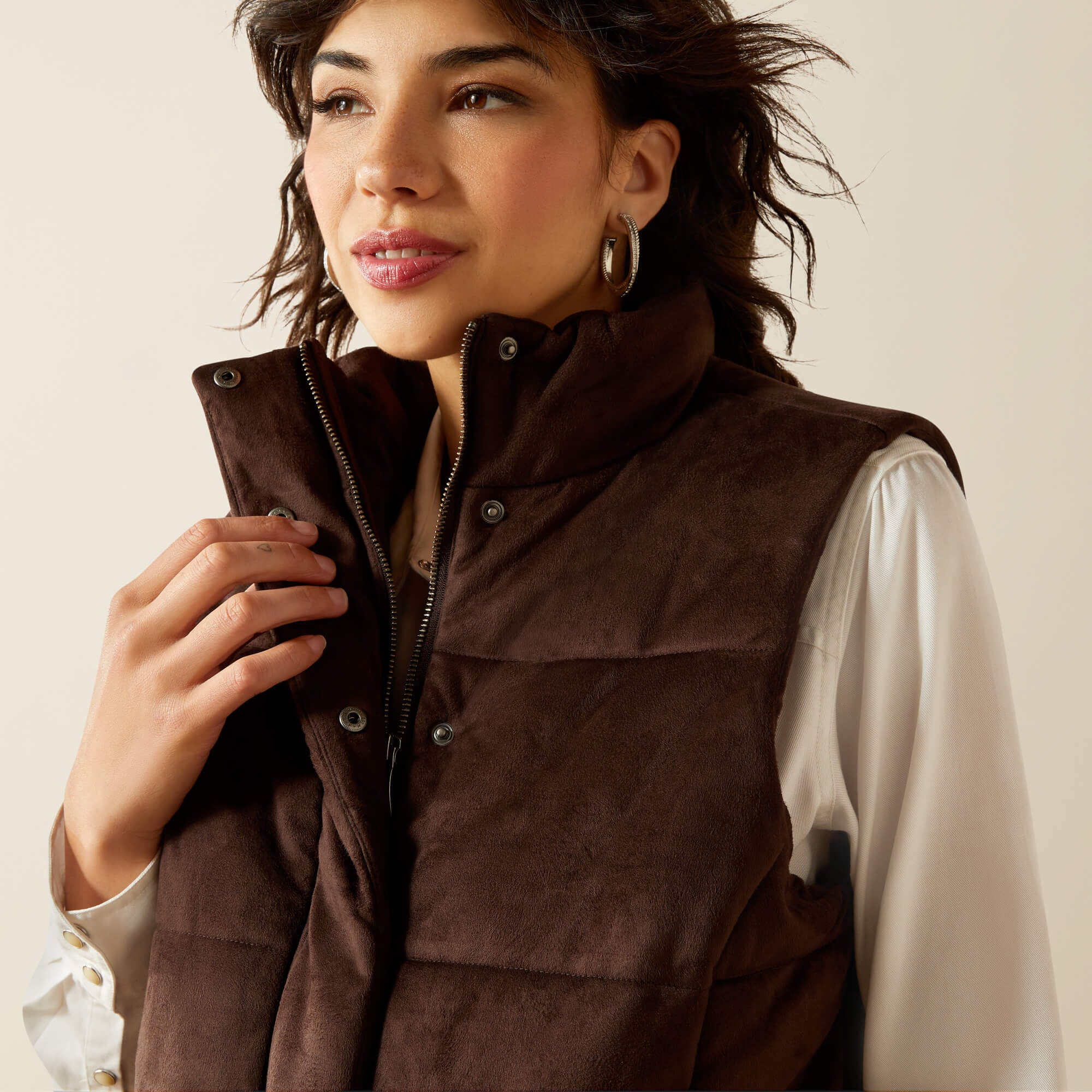 Swirls Faux Leather Vest Women - MOLE