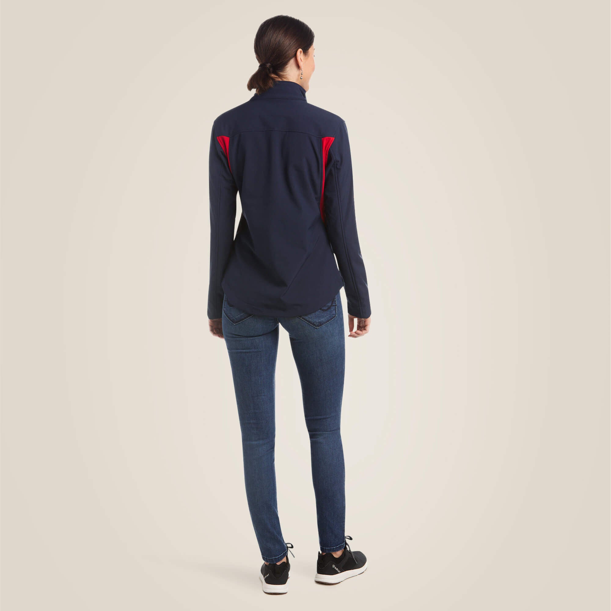 New Team Softshell Jacket Women - NAVY/RED