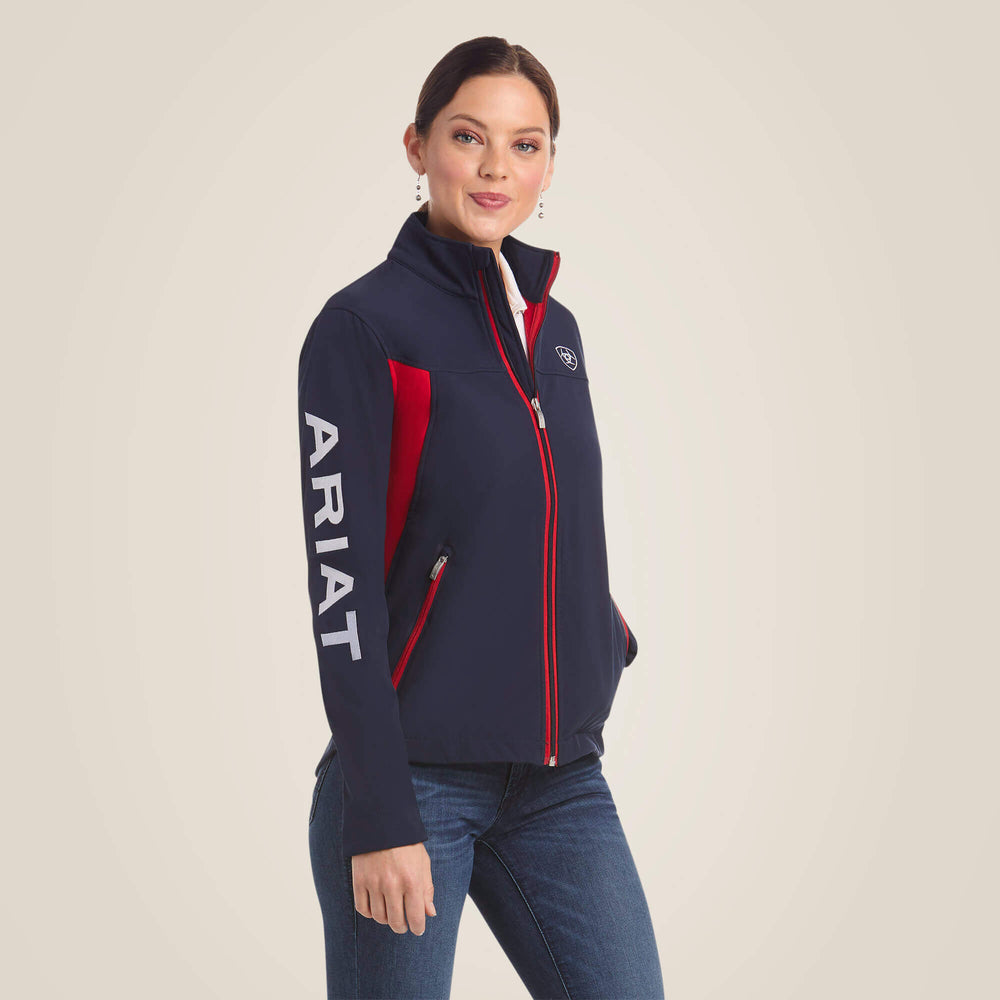 New Team Softshell Jacket Women - NAVY/RED