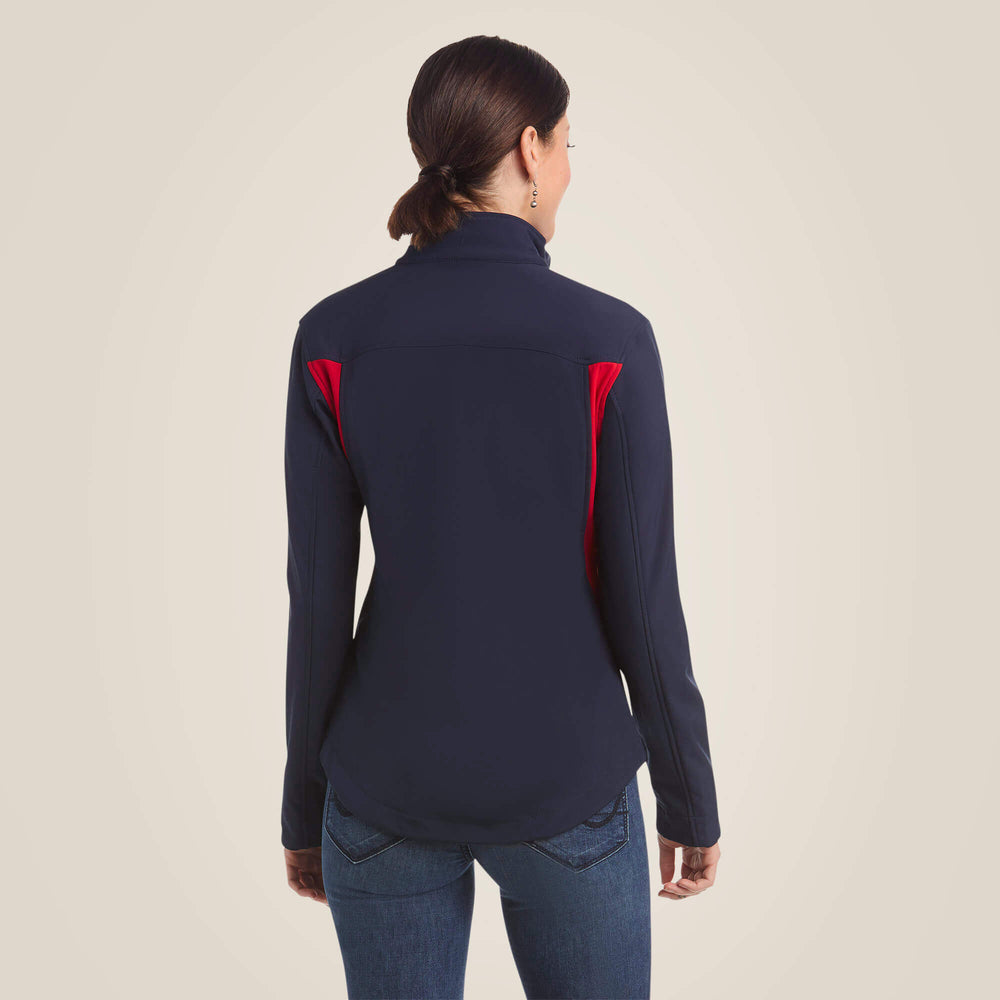 New Team Softshell Jacket Women - NAVY/RED