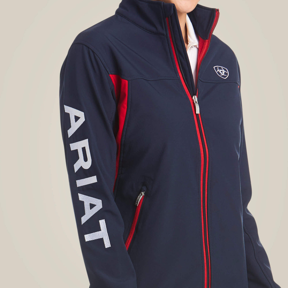 New Team Softshell Jacket Women - NAVY/RED
