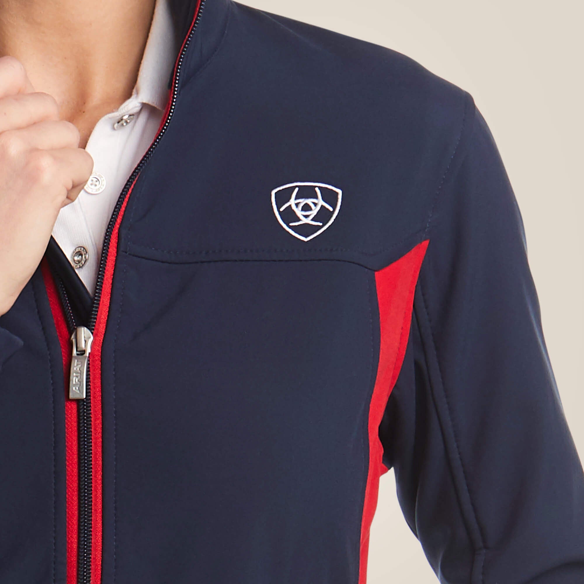 New Team Softshell Jacket Women - NAVY/RED