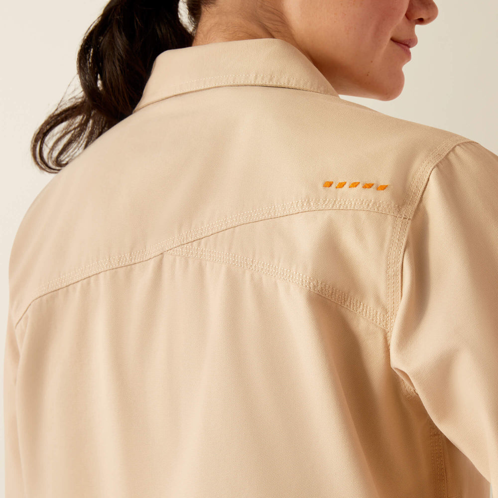 Rebar Cropped Woven Shirt Jacket Women - SMOKE GREY