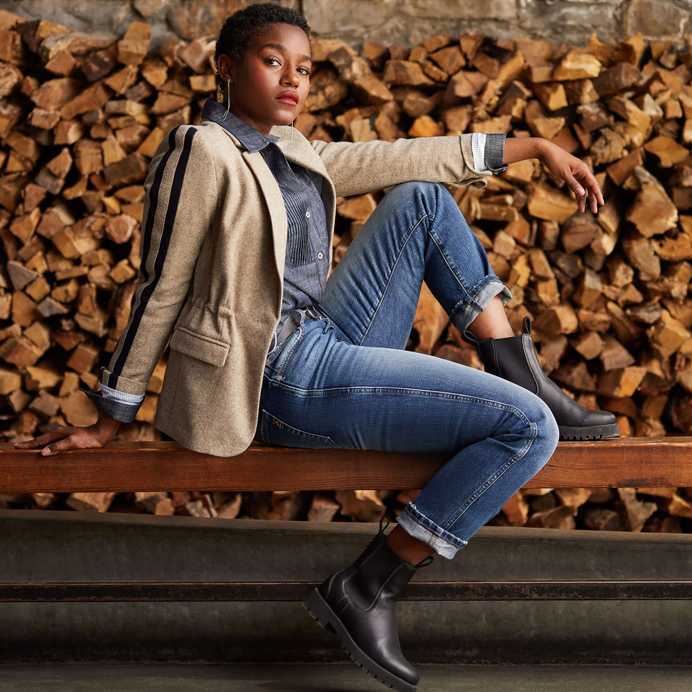 Dornie Blazer Women - CAMEL HERRINGBONE