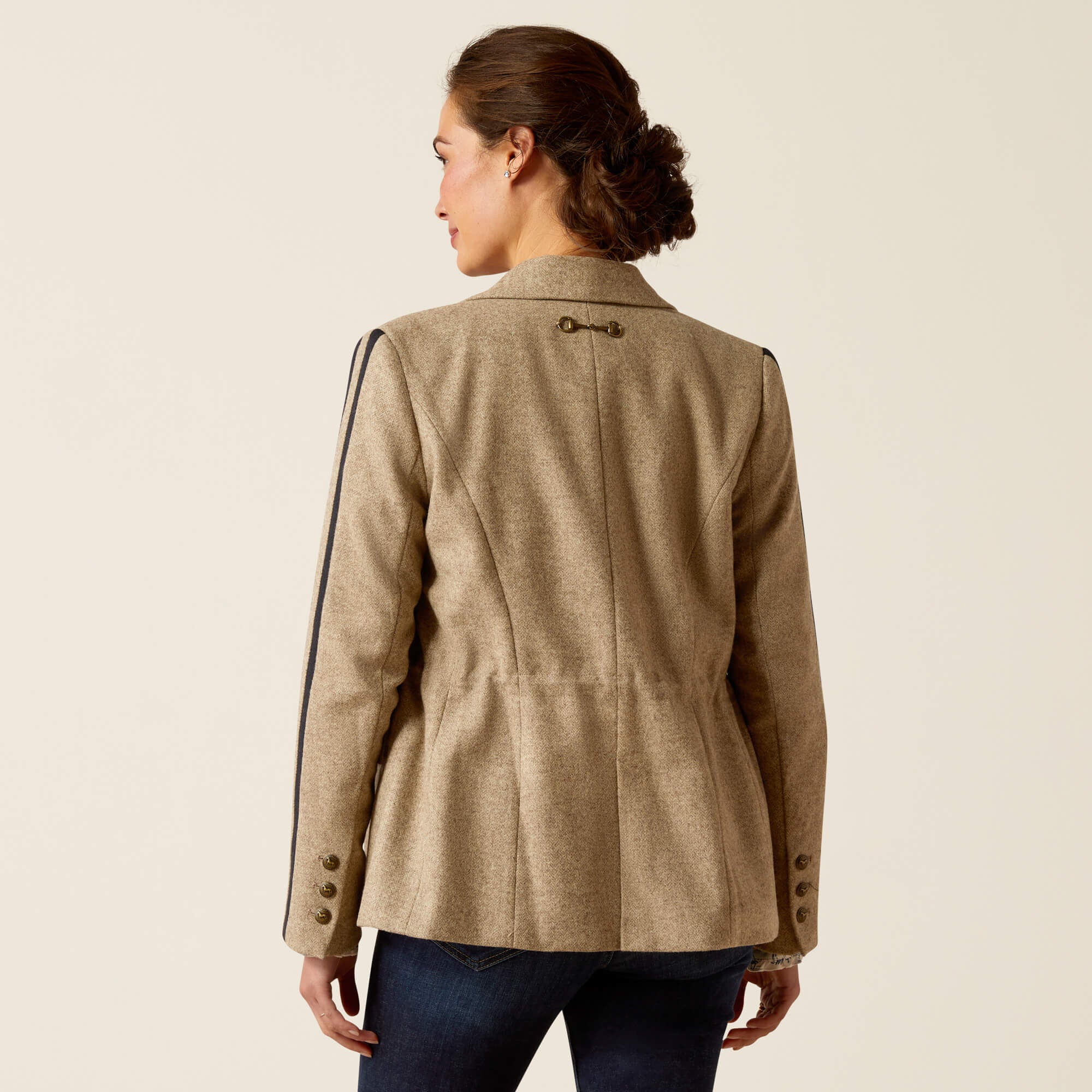 Dornie Blazer Women - CAMEL HERRINGBONE