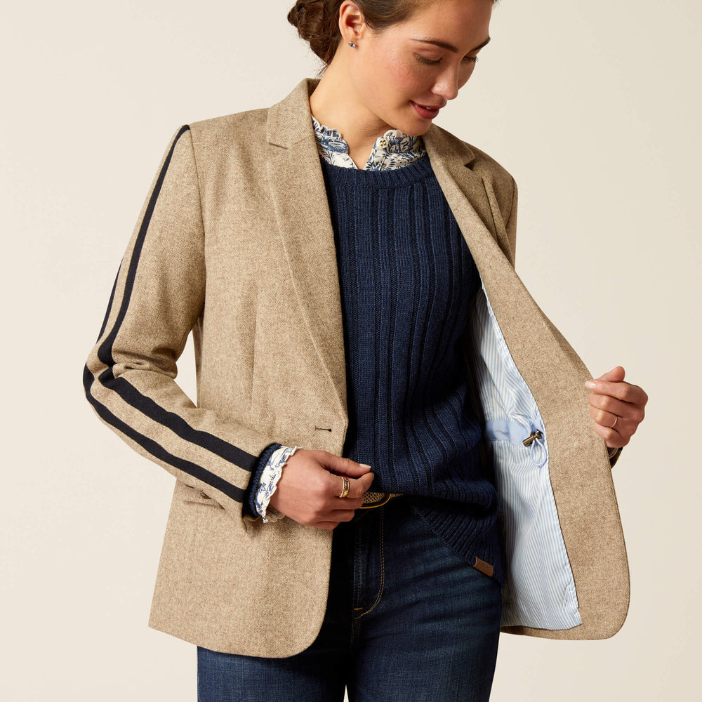 Dornie Blazer Women - CAMEL HERRINGBONE