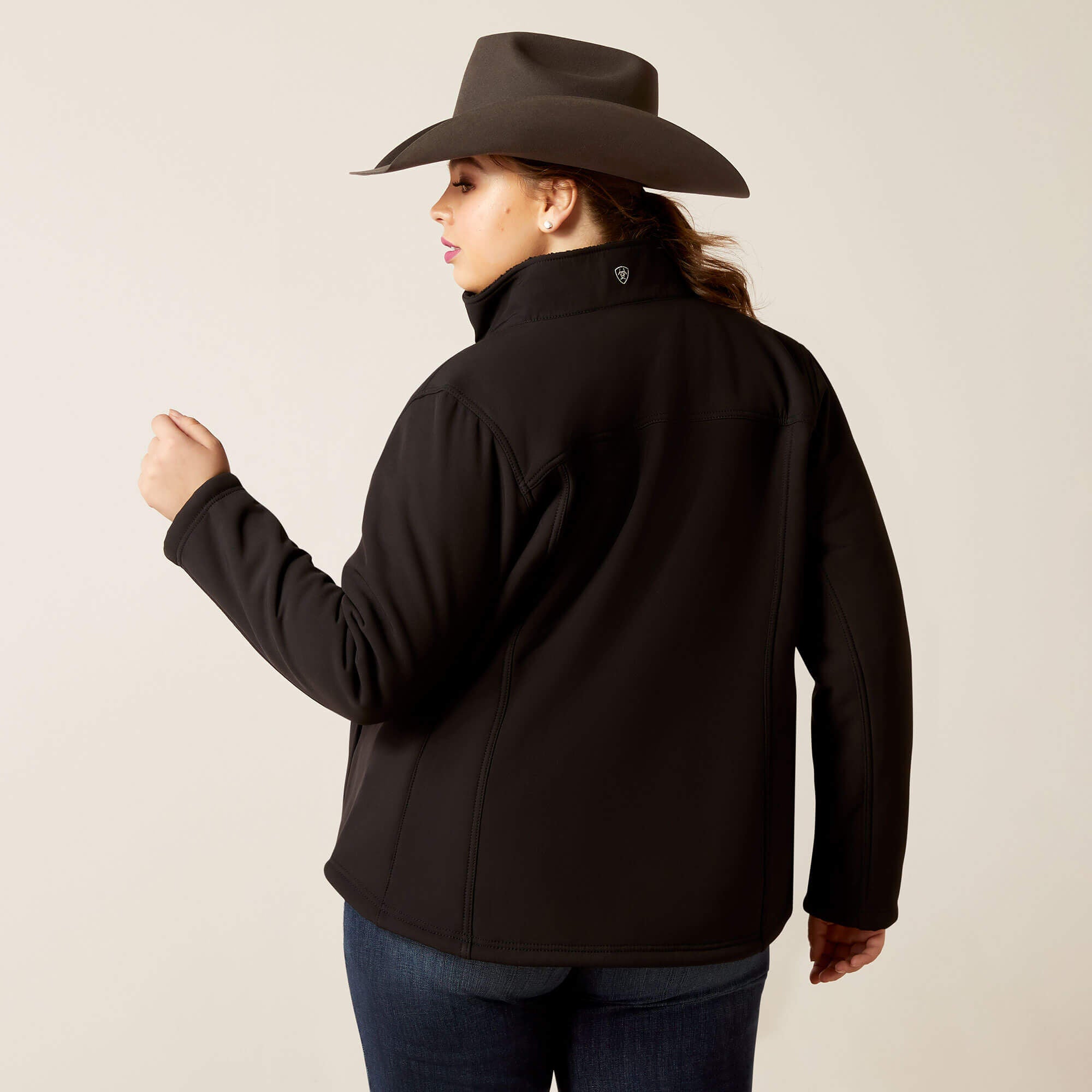 Berber Back Softshell Jacket Women - BLACK