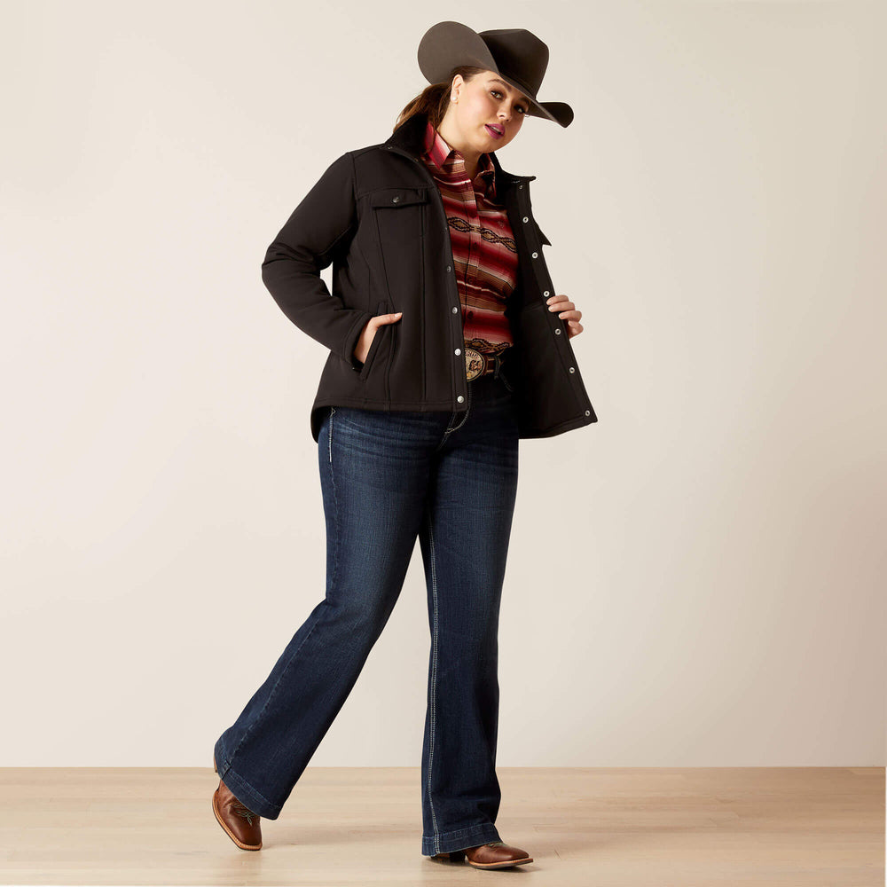 Berber Back Softshell Jacket Women - BLACK