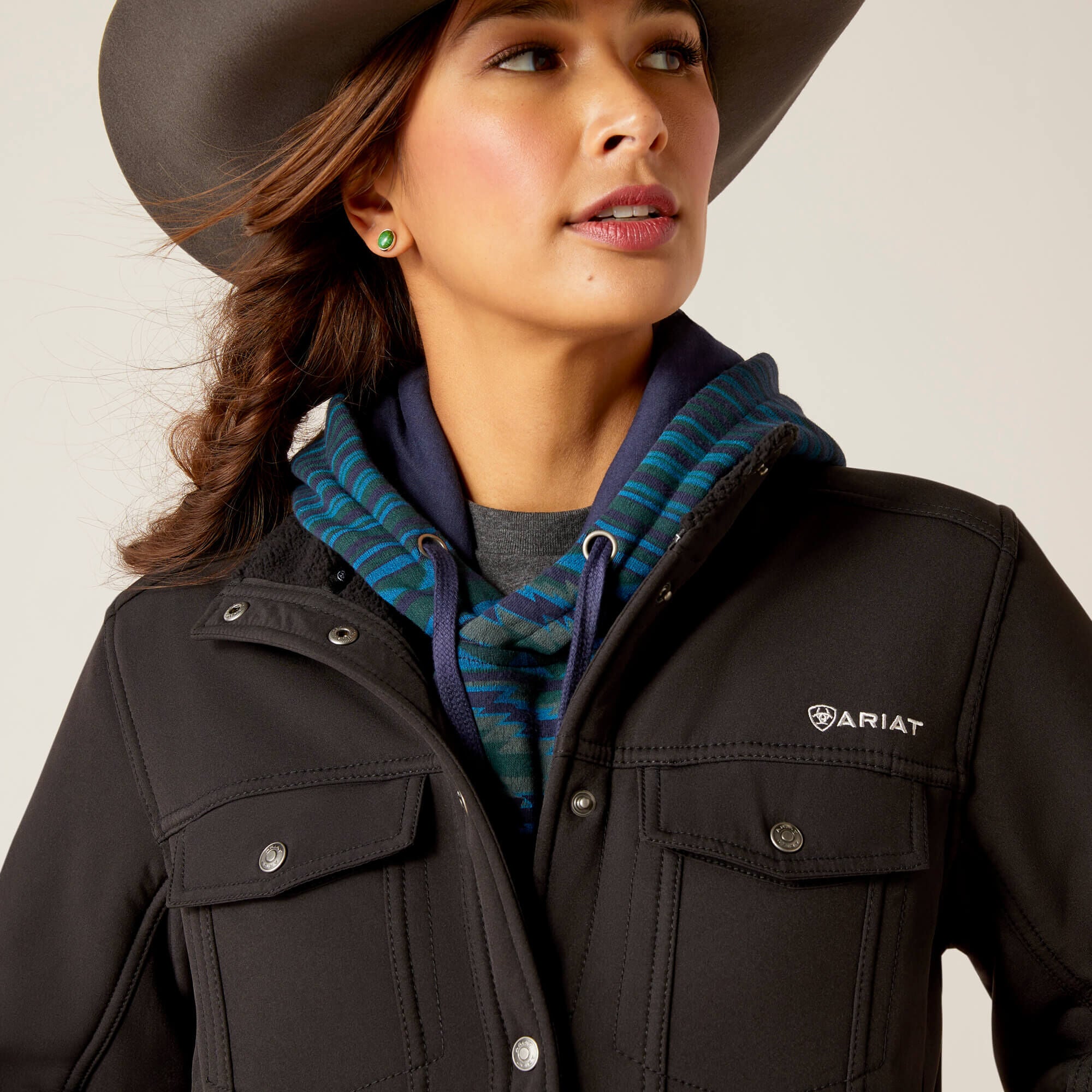 Berber Back Softshell Jacket Women - BLACK