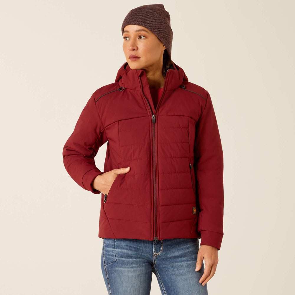 Rebar Valkyrie Stretch Canvas Insulated Jacket Women - CABERNET