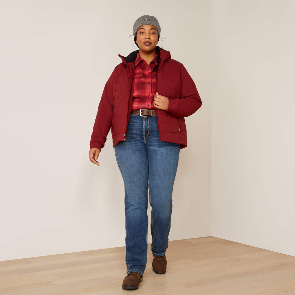 Rebar Valkyrie Stretch Canvas Insulated Jacket Women - CABERNET
