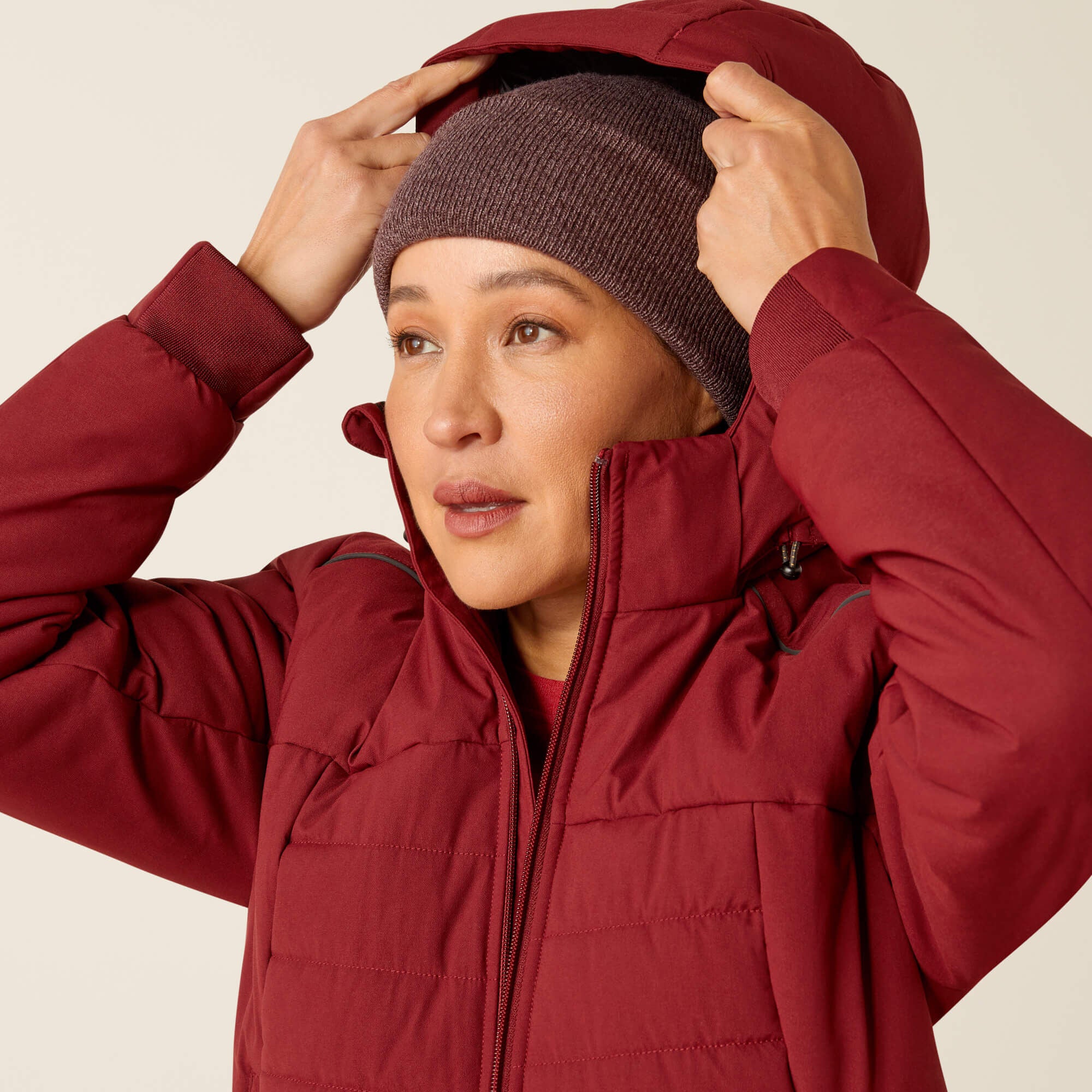 Rebar Valkyrie Stretch Canvas Insulated Jacket Women - CABERNET