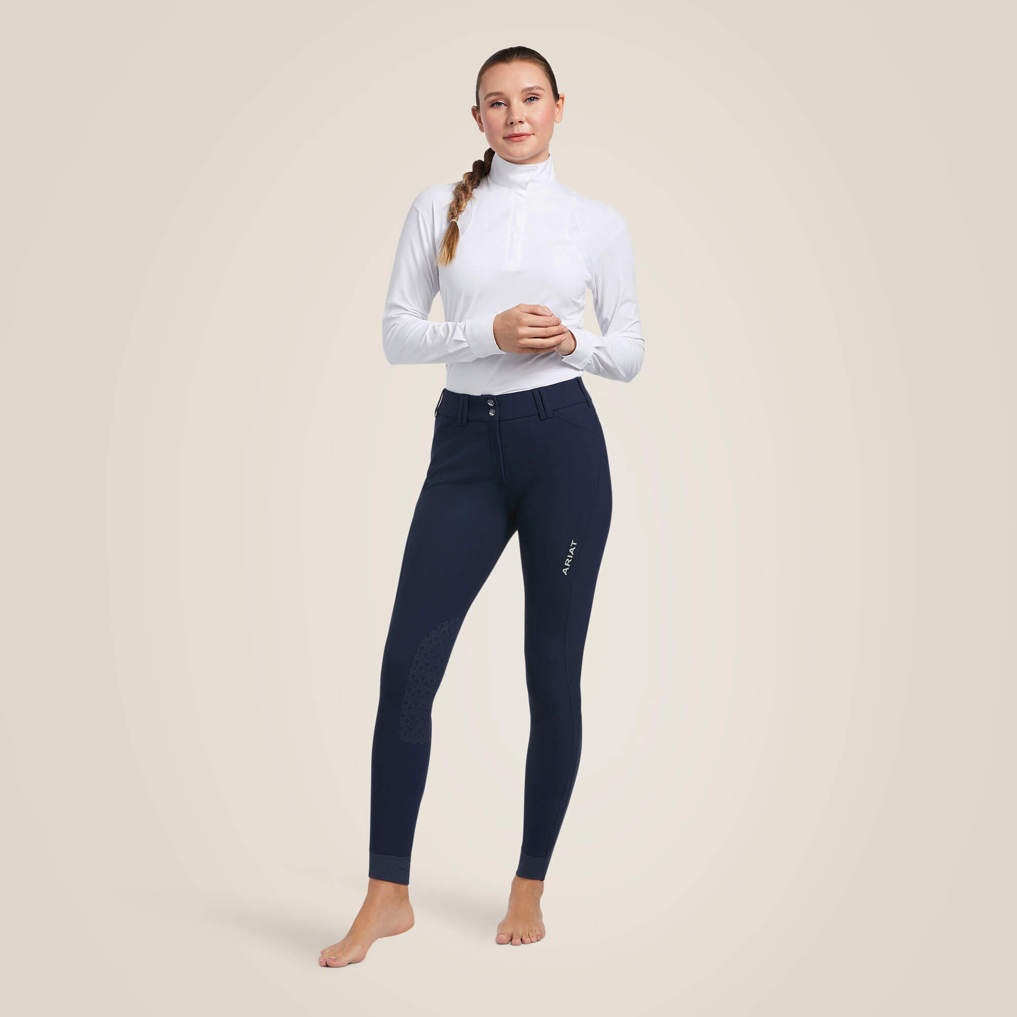 Tri Factor Grip Knee Patch Breech Women - NAVY