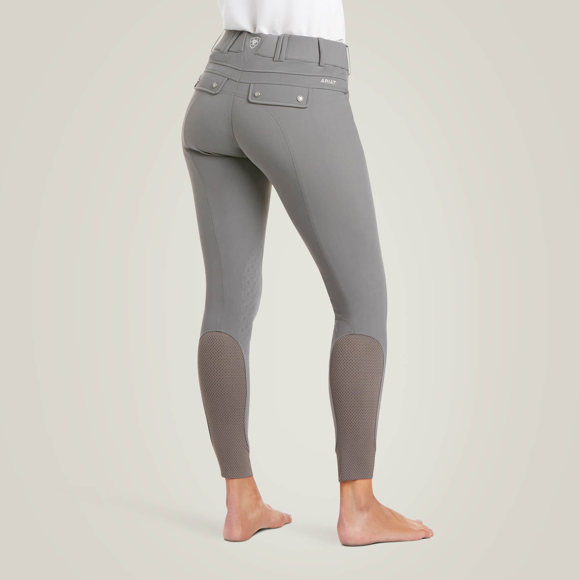 Tri Factor Grip Knee Patch Breech Women - PLUM GREY