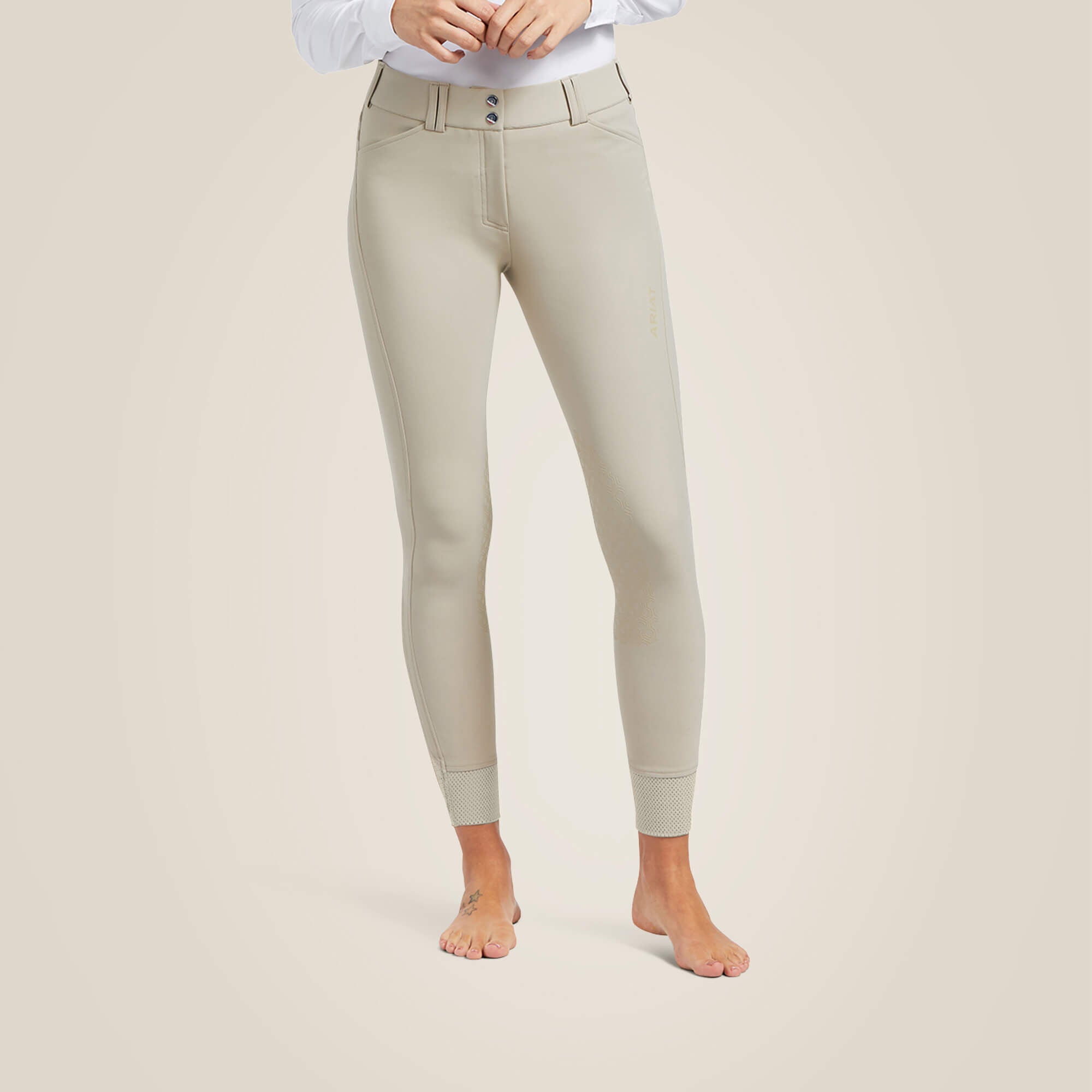 Tri Factor Grip Knee Patch Breech Women - TAN