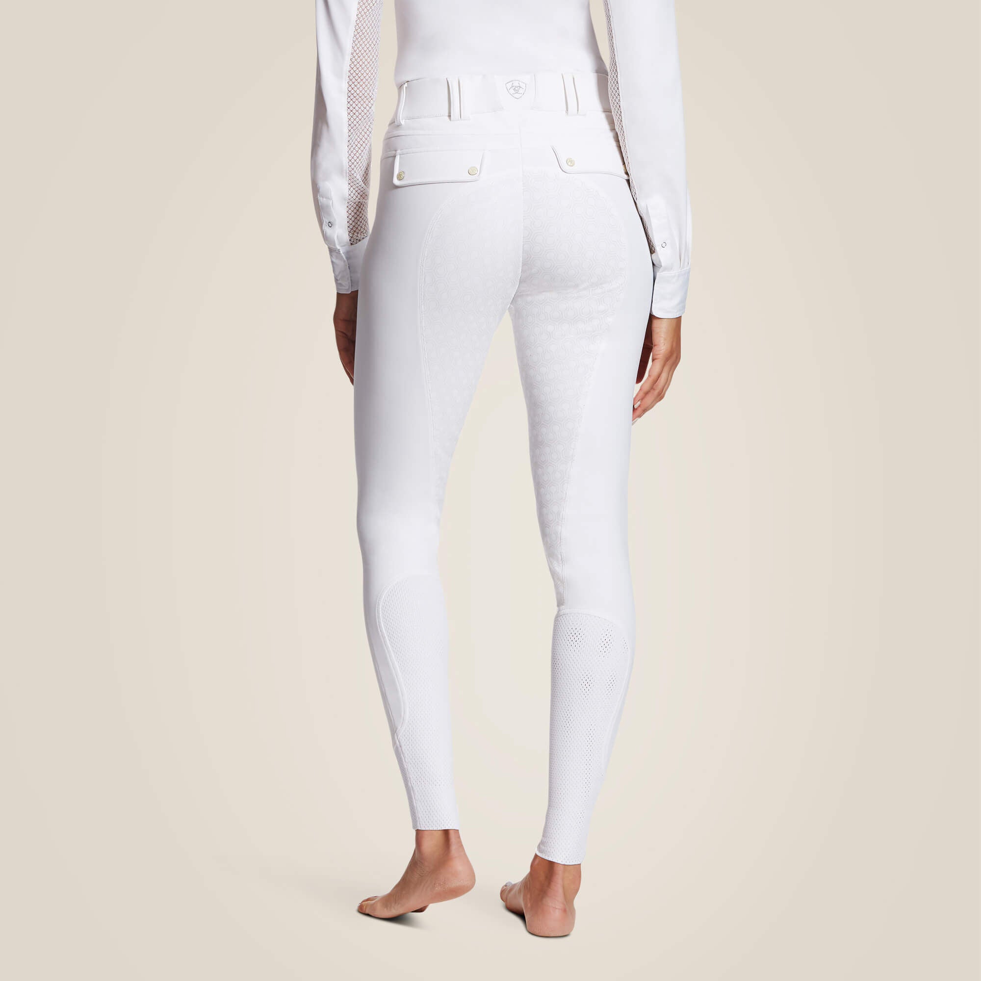 Tri Factor Grip Full Seat Breech Women - WHITE