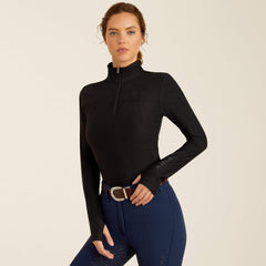 Lowell 3.0 1/4 Zip Baselayer Women - BLACK