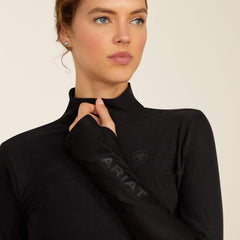 Lowell 3.0 1/4 Zip Baselayer Women - BLACK