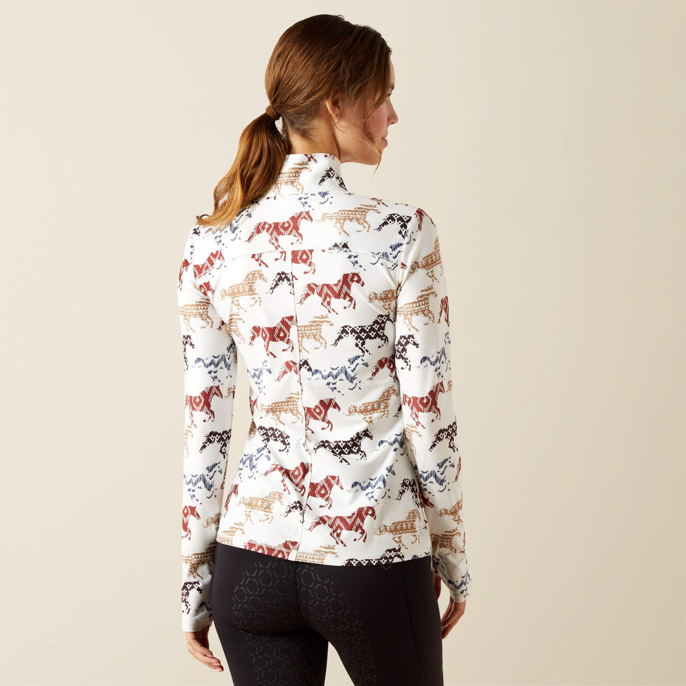 Lowell 3.0 1/4 Zip Baselayer Women - PAINTED PONIES PRINT