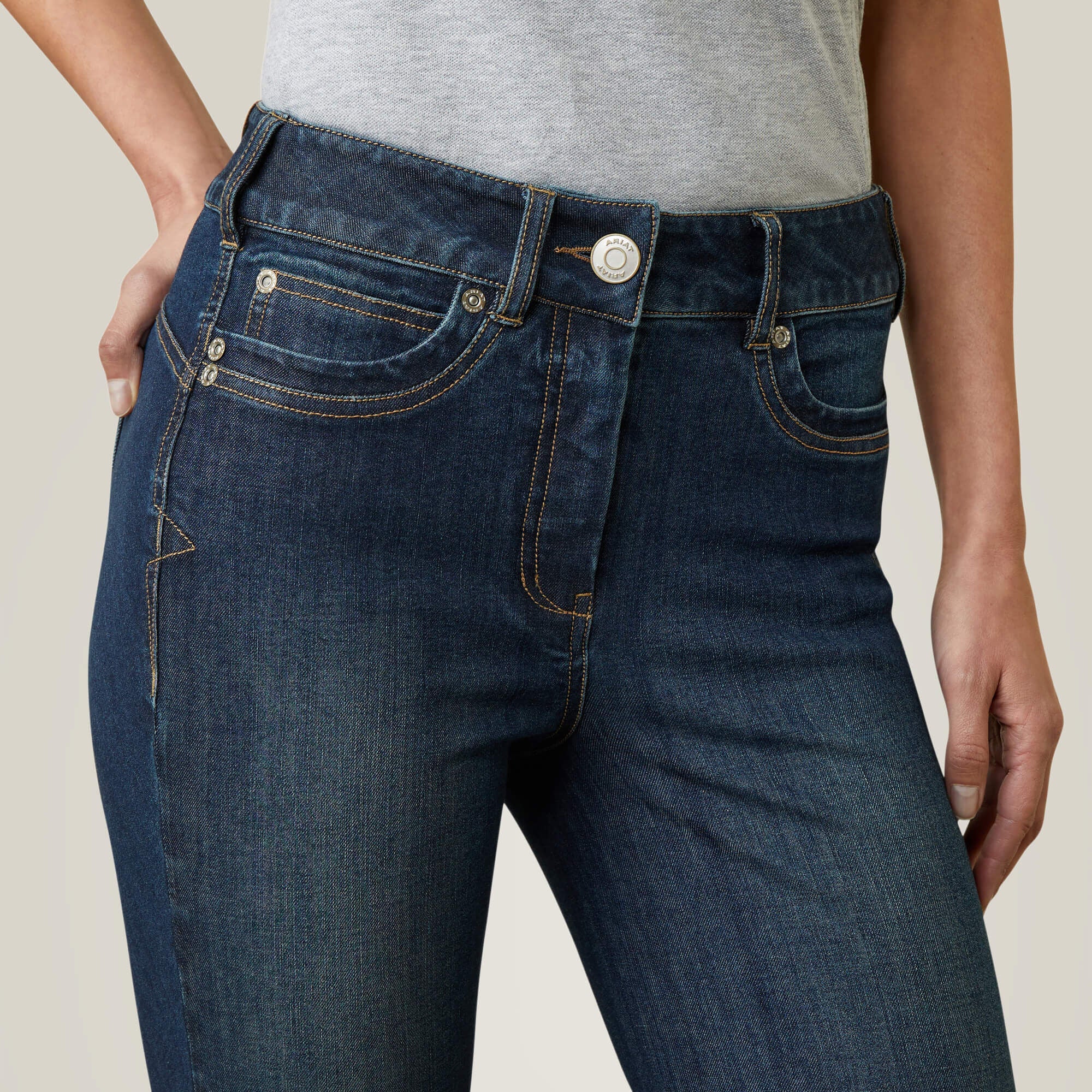 Halo Denim Knee Patch Breech Women - MARINE