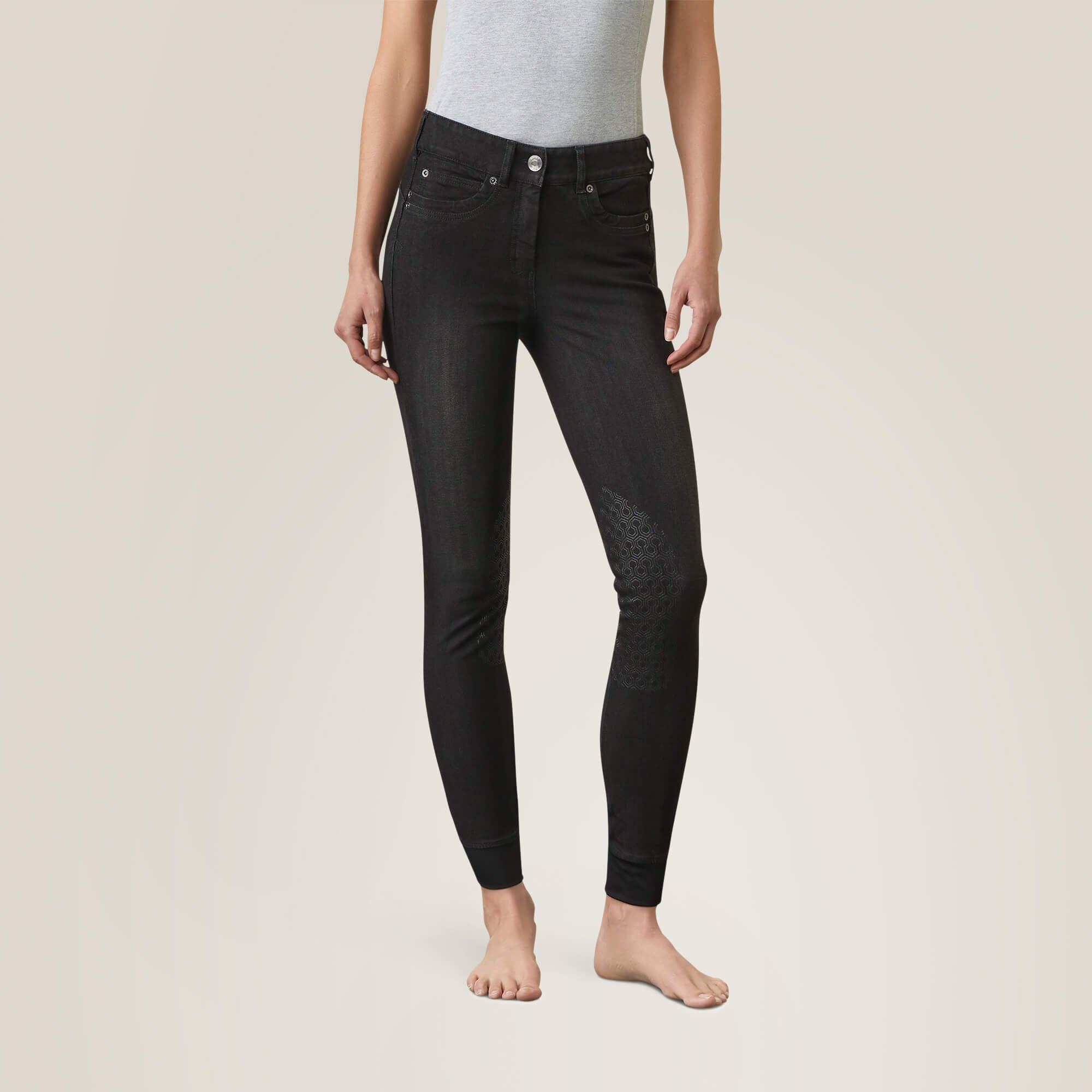 Halo B Denim Knee Patch Breech Women - BLACK RINSE
