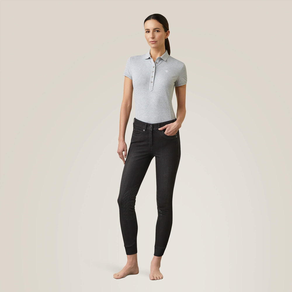 Halo B Denim Knee Patch Breech Women - BLACK RINSE