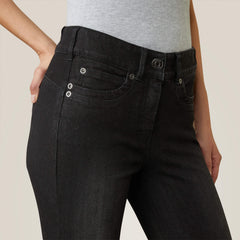 Halo B Denim Knee Patch Breech Women - BLACK RINSE
