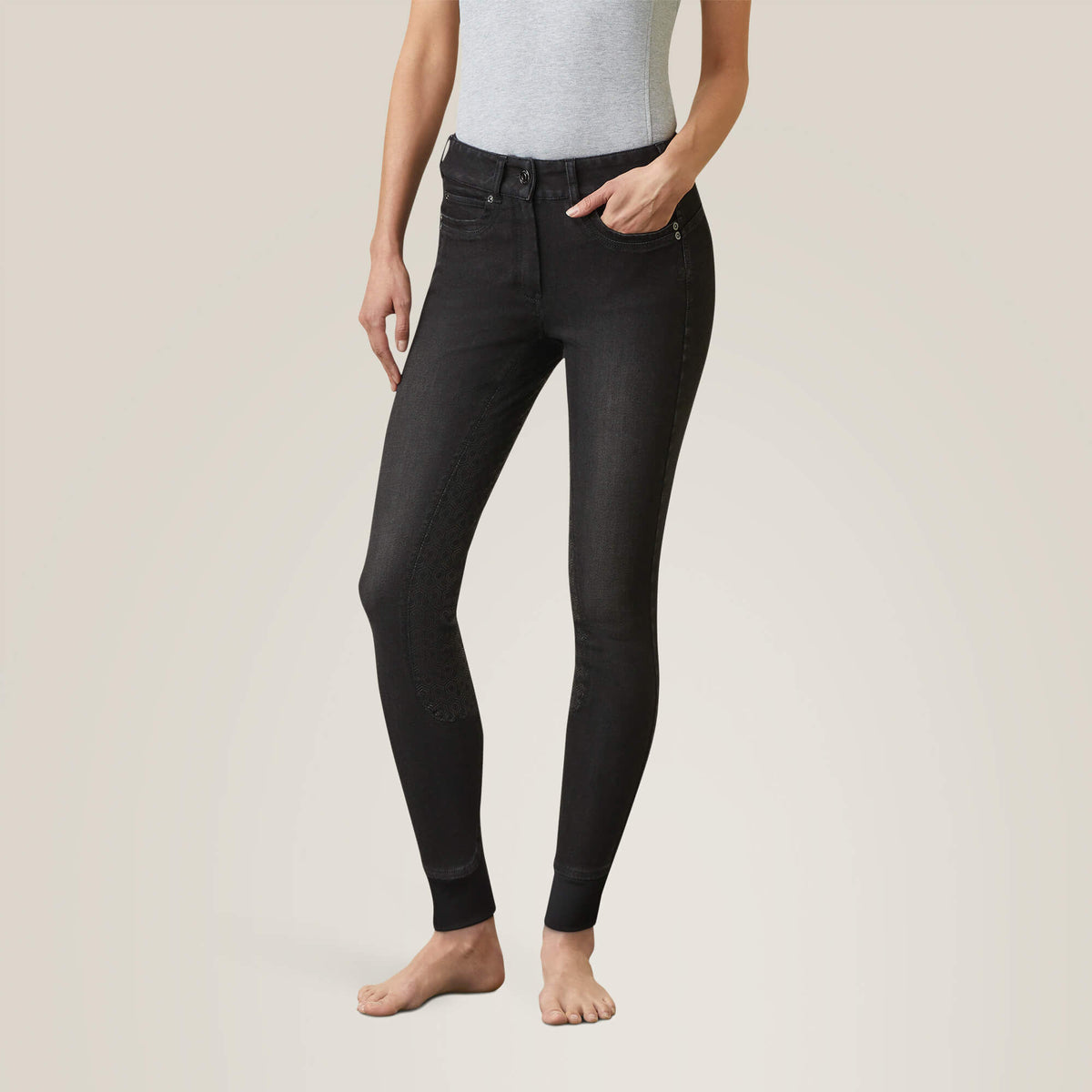 Halo B Denim Full Seat Breech Women - BLACK RINSE