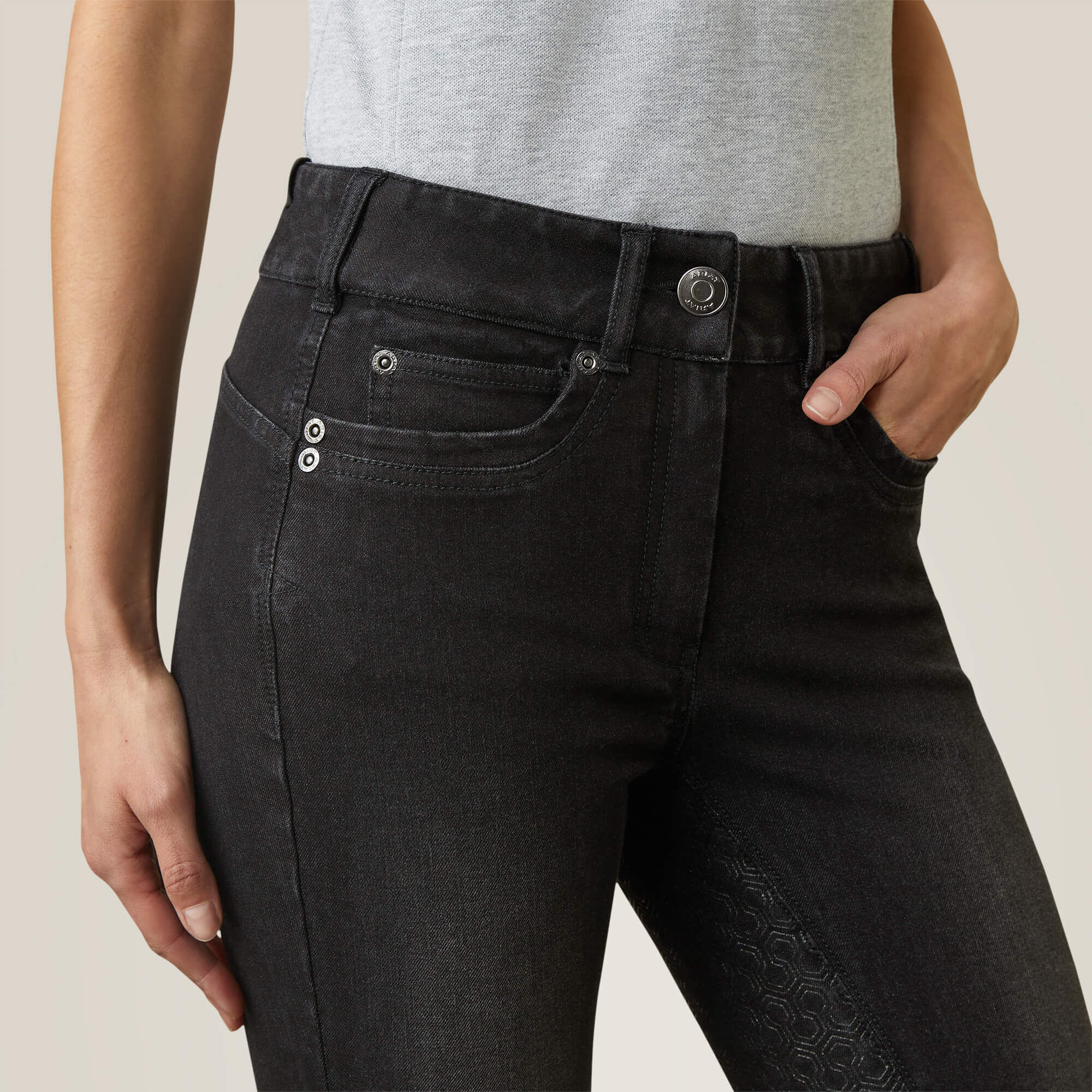 Halo B Denim Full Seat Breech Women - BLACK RINSE