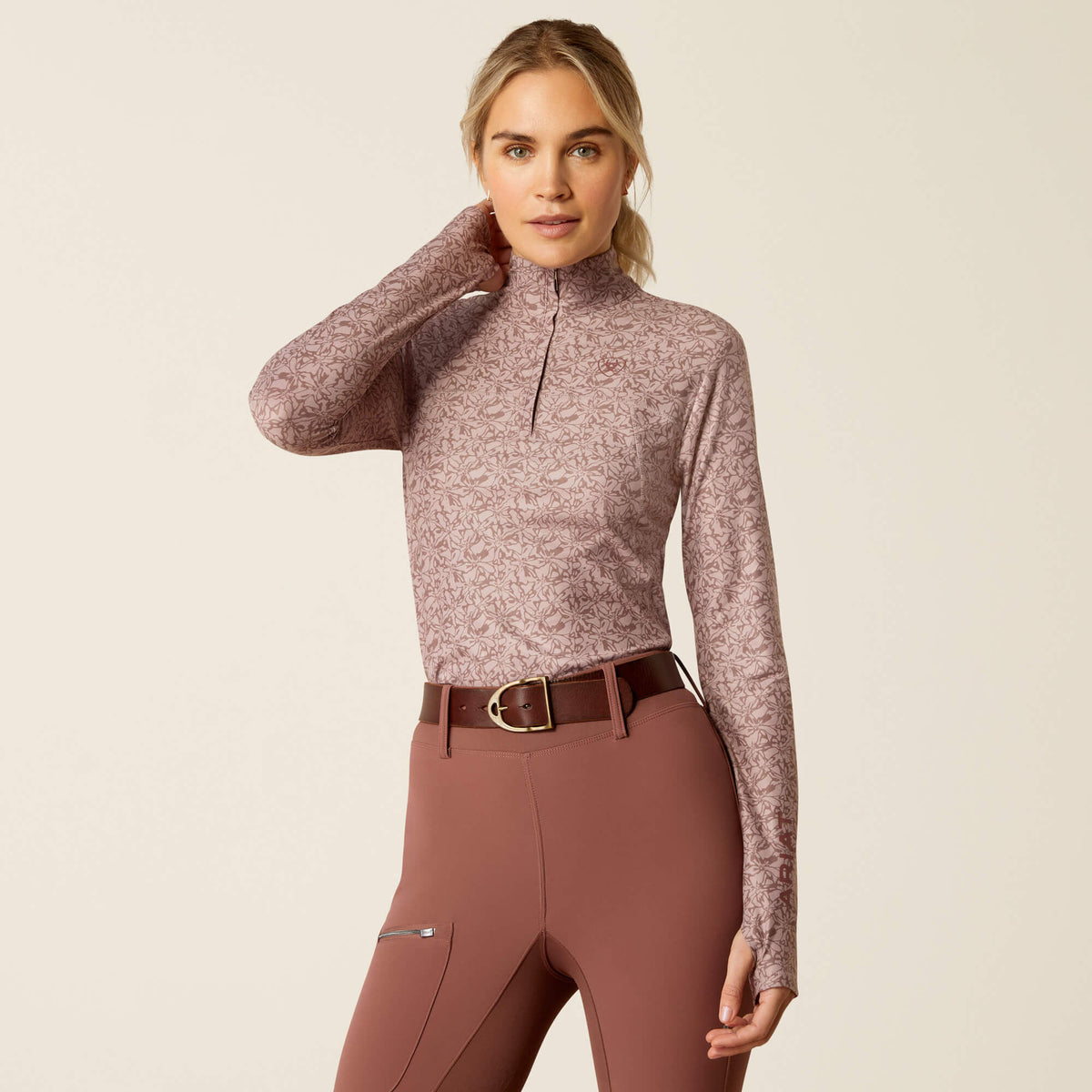 Lowell 3.0 1/4 Zip Baselayer Women - ABSTRACT FLORAL