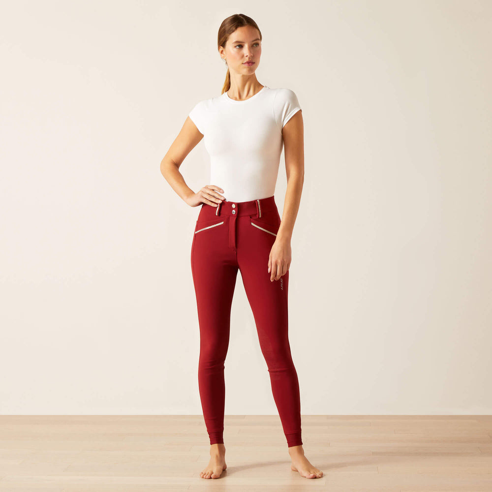 Tri Factor Grace Knee Patch Breech Women - SUN-DRIED TOMATO