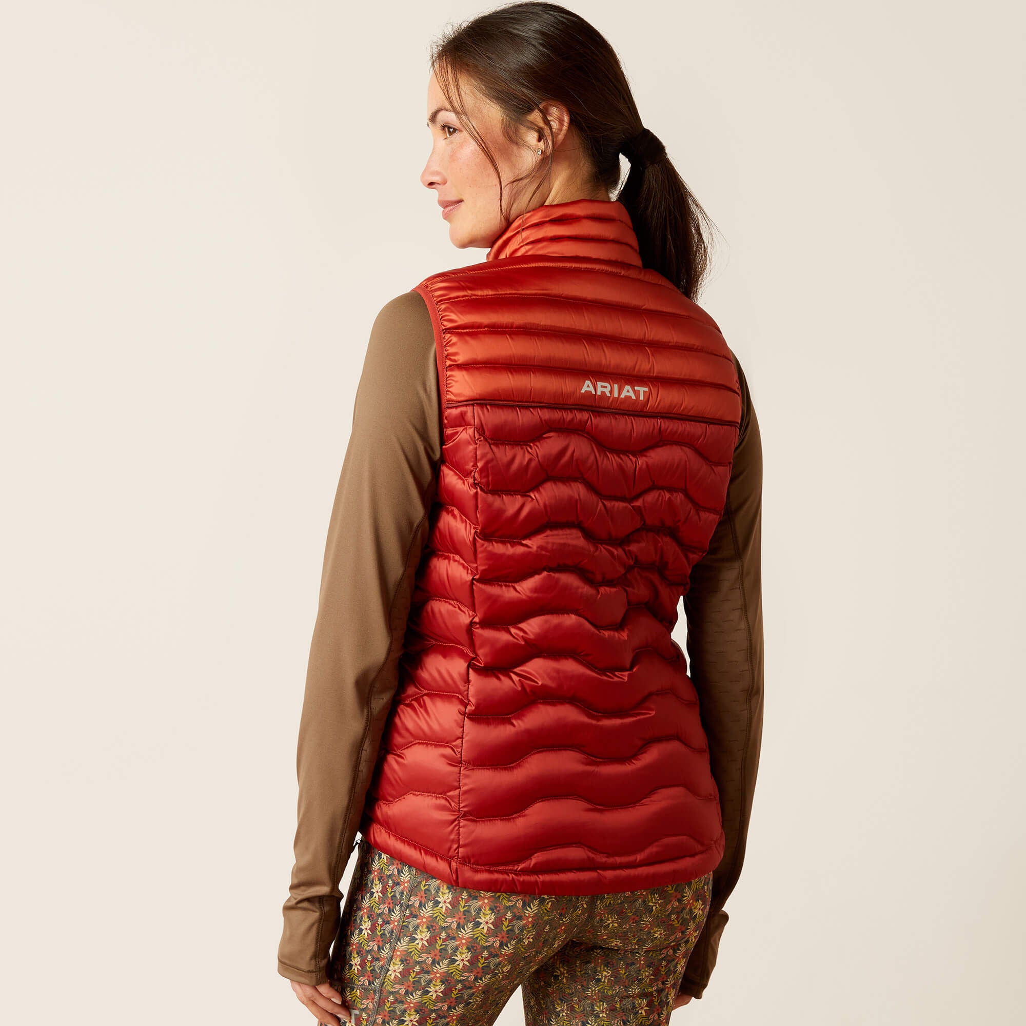 Ideal Down Vest Women - IRIDESCENT RED OCHRE/BURNT BRI