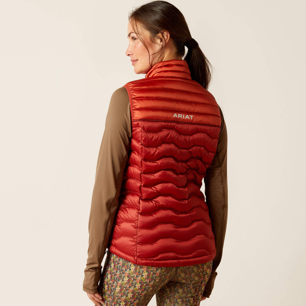 Ideal Down Vest Women - IRIDESCENT RED OCHRE/BURNT BRI