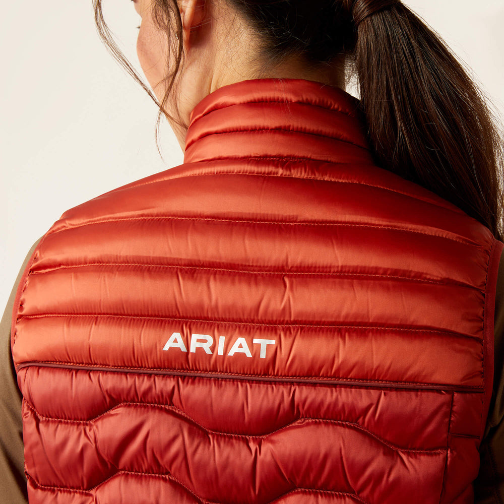 Ideal Down Vest Women - IRIDESCENT RED OCHRE/BURNT BRI