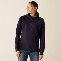 FR Rev 1/4 Zip Top Women - NAVY