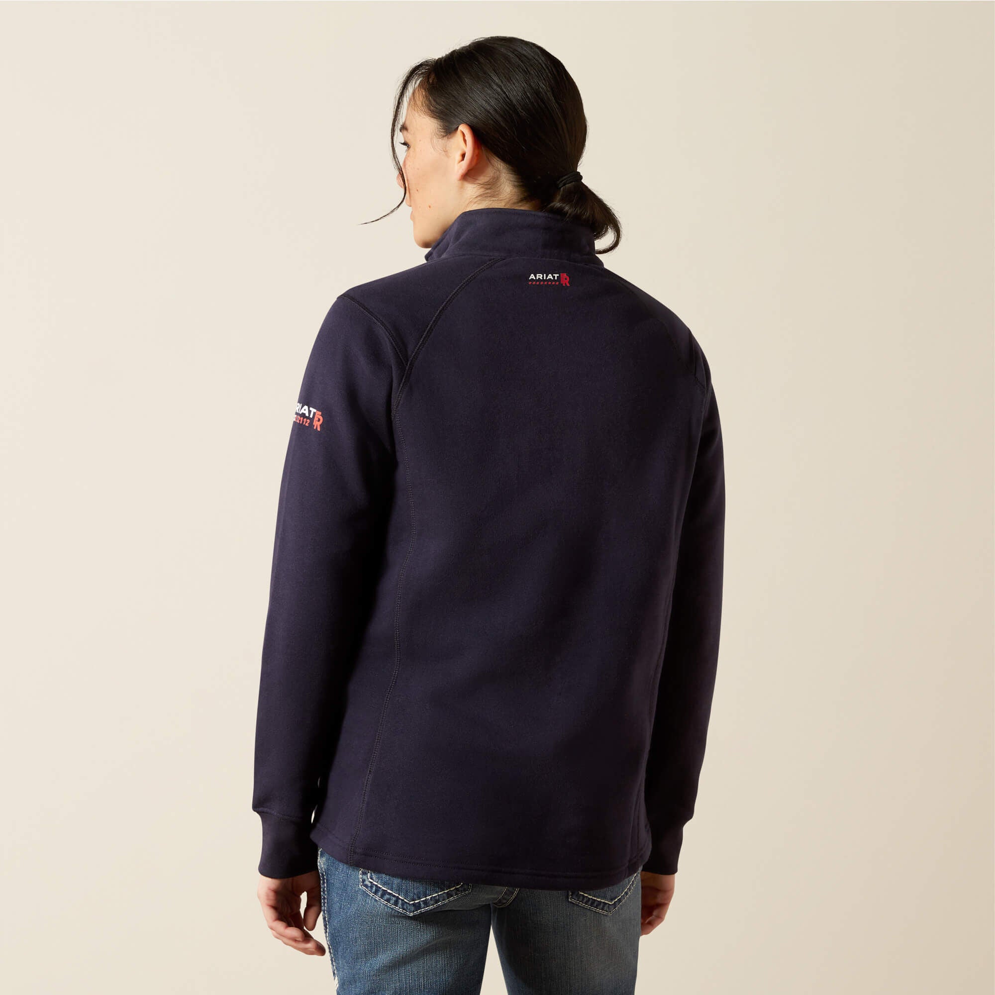 FR Rev 1/4 Zip Top Women - NAVY