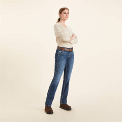 FR Perfect Rise DuraLight Stretch Cell Phone Pocket Straight Jean Women - LAZULI