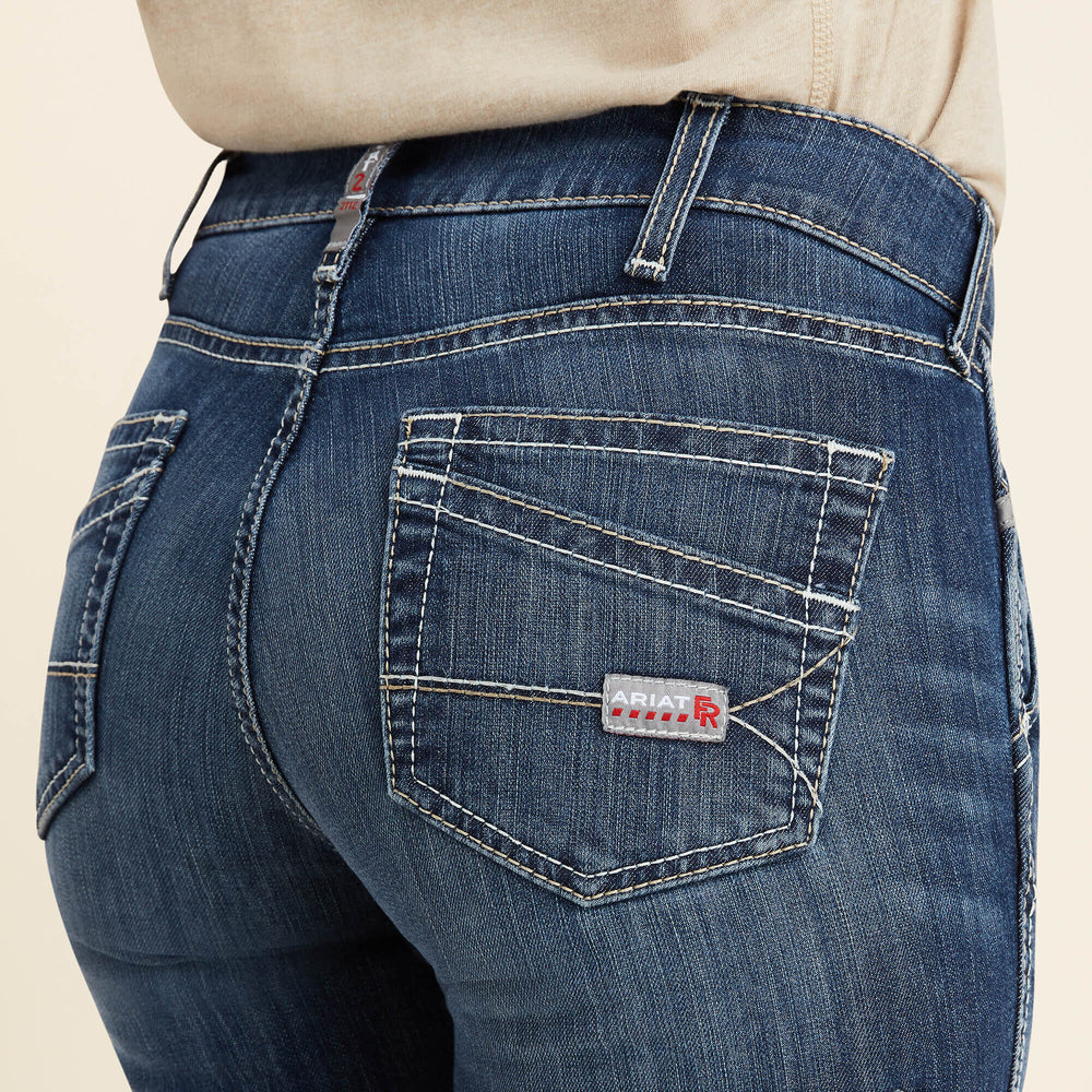 FR Perfect Rise DuraLight Stretch Cell Phone Pocket Straight Jean Women - LAZULI