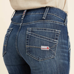 FR Perfect Rise DuraLight Stretch Cell Phone Pocket Straight Jean Women - LAZULI