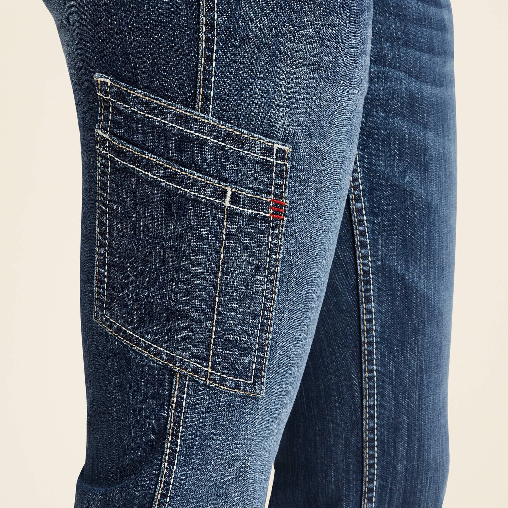 FR Perfect Rise DuraLight Stretch Cell Phone Pocket Straight Jean Women - LAZULI