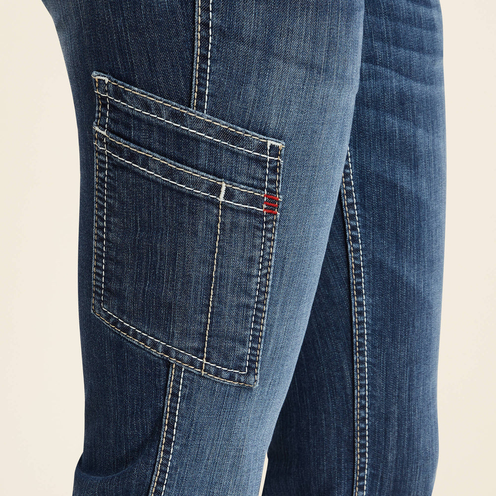 FR Perfect Rise DuraLight Stretch Cell Phone Pocket Straight Jean Women - LAZULI