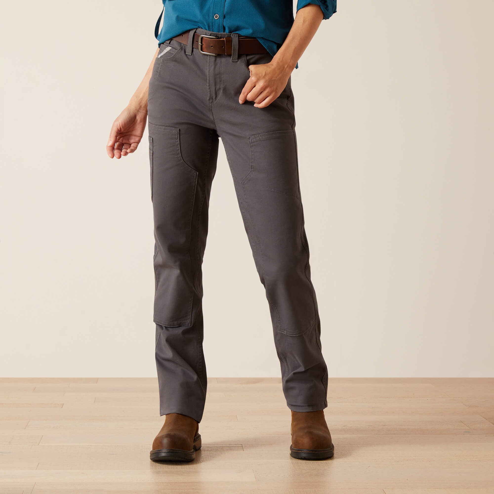 Rebar PR DuraStretch Made Tough Double Front Straight Pant Women - REBAR GREY