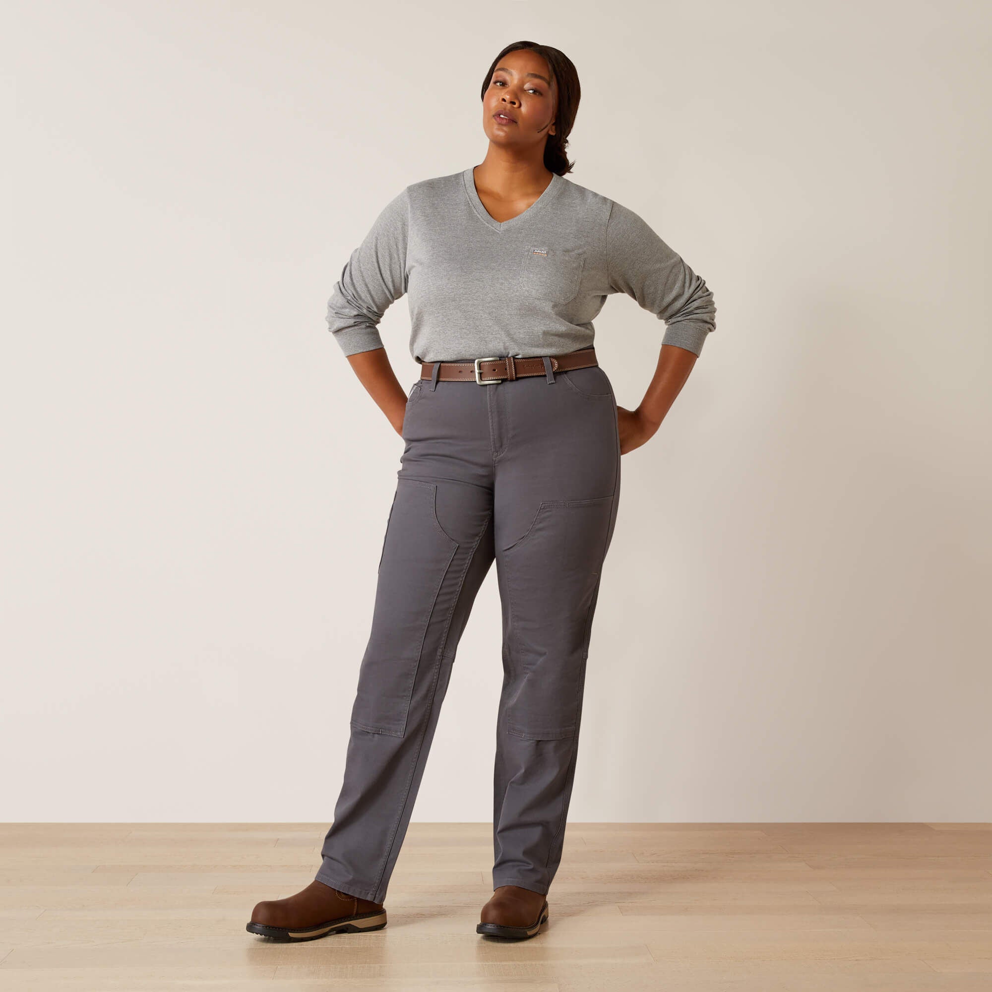 Rebar PR DuraStretch Made Tough Double Front Straight Pant Women - REBAR GREY