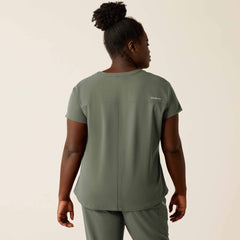 Eliza Fashion Scrub Top Women - OLIVE HEATHER