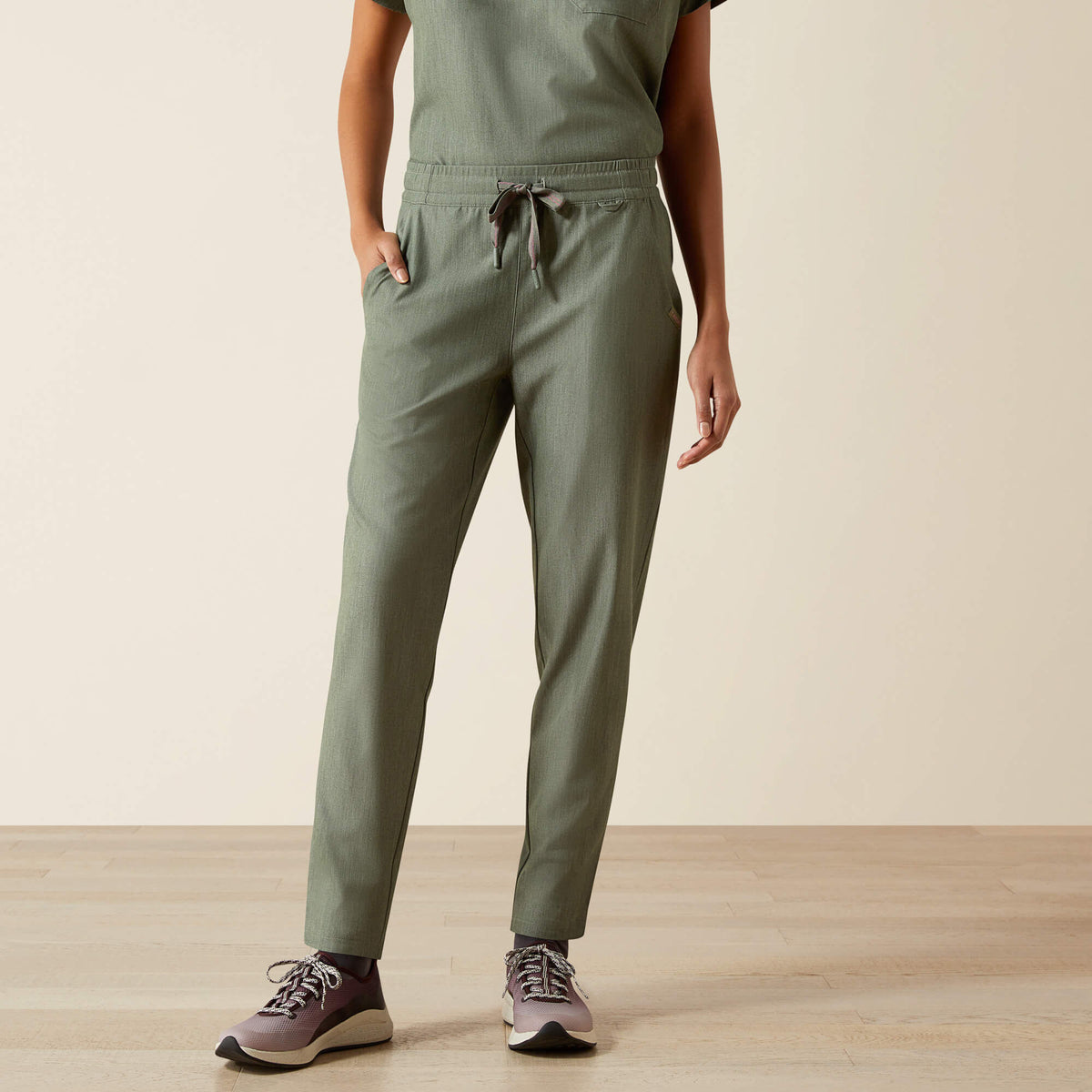 Brin Basic Scrub Pant Women - OLIVE HEATHER