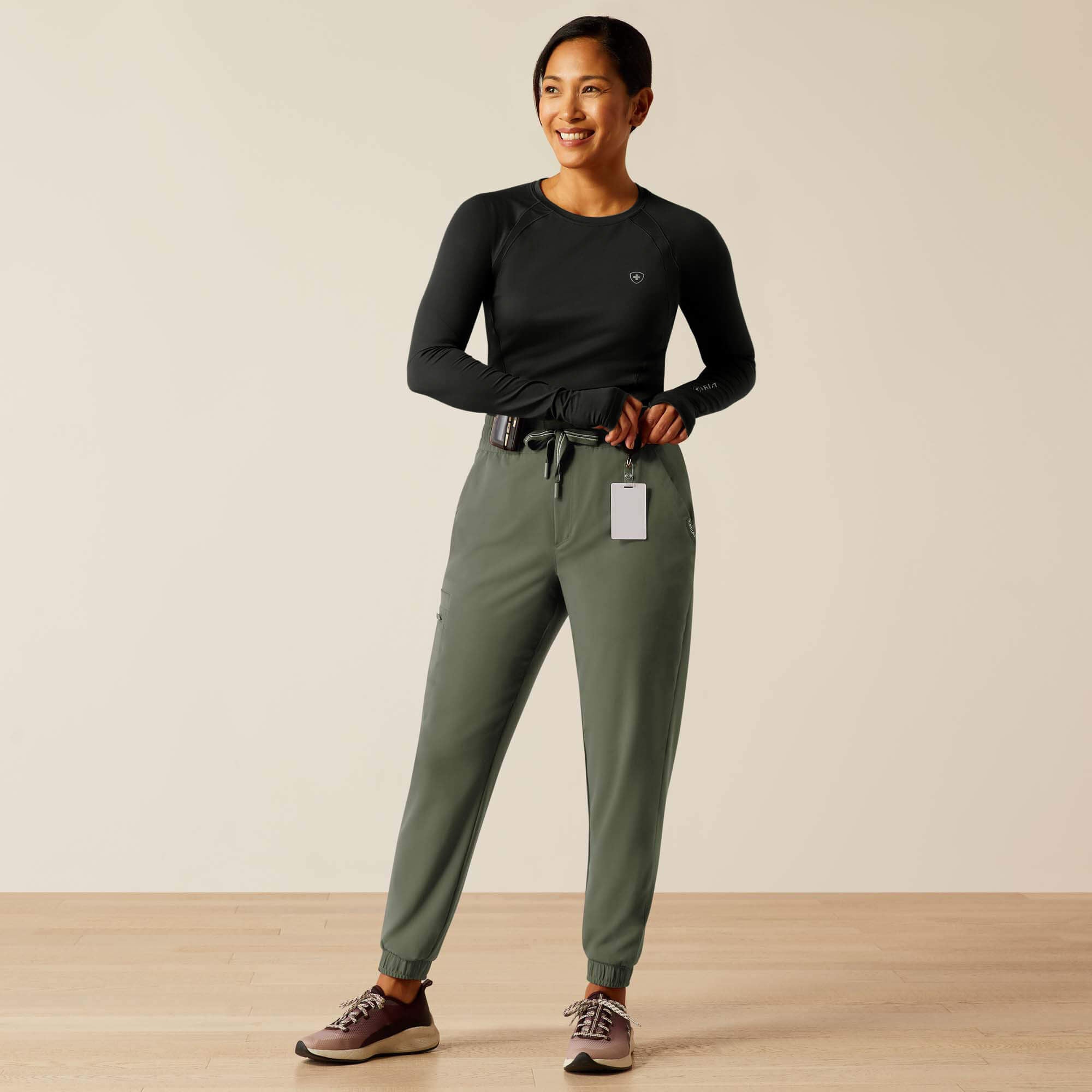 Blackwell Cargo Stretch Jogger Scrub Pant Women - OLIVE HEATHER