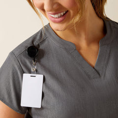 Eliza Fashion Scrub Top Women - CHARCOAL GREY